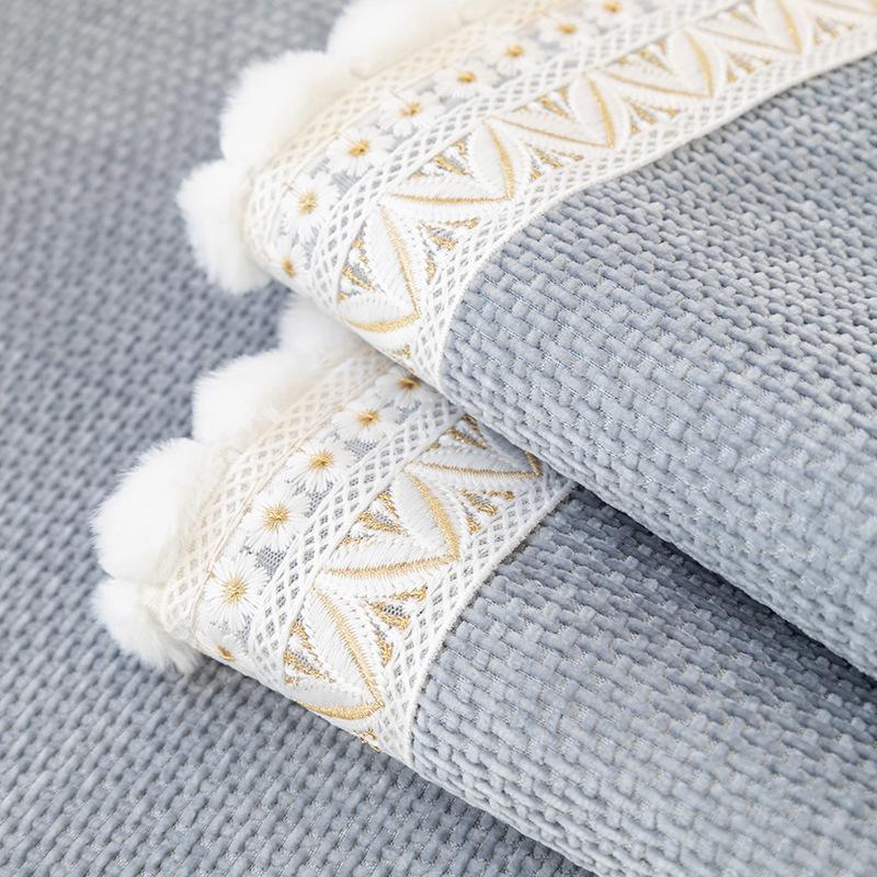 Chenille Sofa Cushion Four Seasons Universal Pure Color Simple Modern Leather Sofa Non-Slip Anti-Scratching Sofa Cover Cover Towel