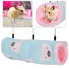 Tunnel per Animali Piccoli Nido in Cotone Peluche Morbido Canale Appeso per Criceti Casa(Orsetto Verde)S