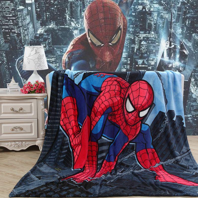 Spiderman Soft Flannel Fleece Throw Blanket For Kids Room Decor