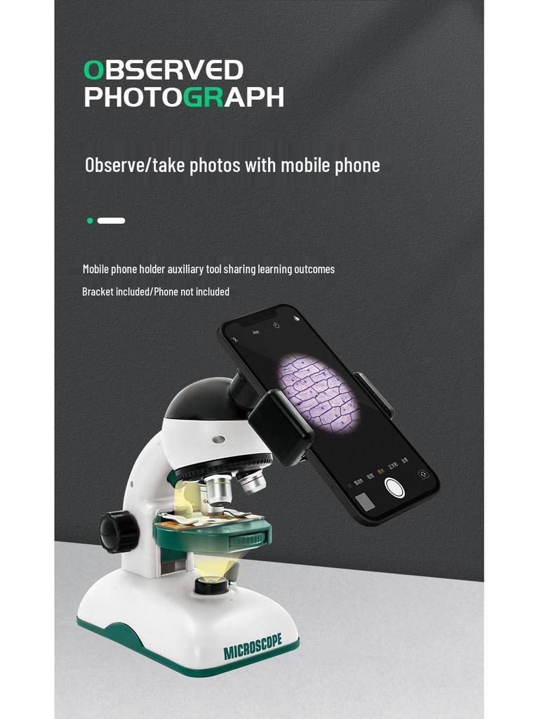 Children's Science Microscope Set, 1000x-1200x, Ideal for Elementary to Junior High School Experiments