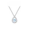 Blue Tears Pulsing Pendant Necklace - Elegant Light Luxury Gift for Girlfriend