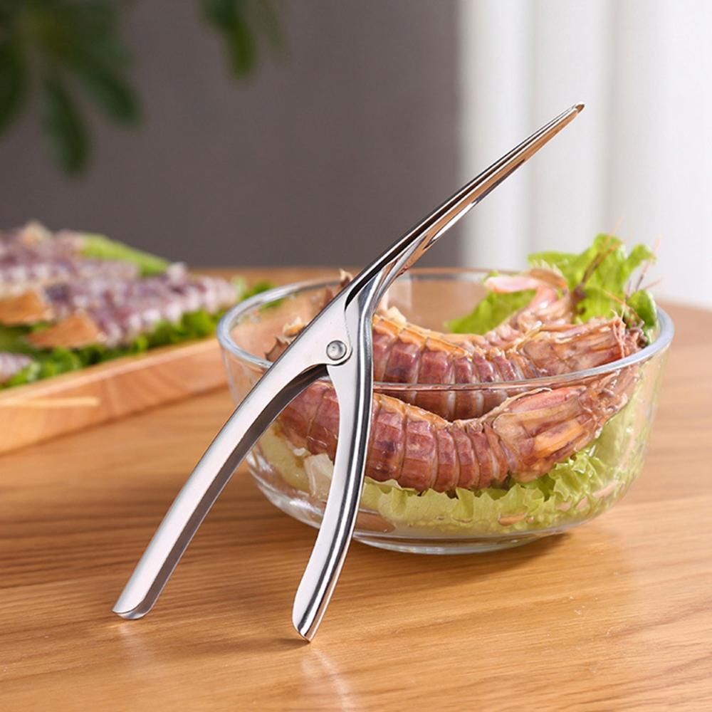 Steel Manual Cooking Prawn Peeler Lobster Shell Opener Shrimp Thread Knife Shrimp Deveiner Tool