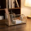 Golden Edge Business Card Box Elegant Display Stand Office Tools Name Card Holder  Home
