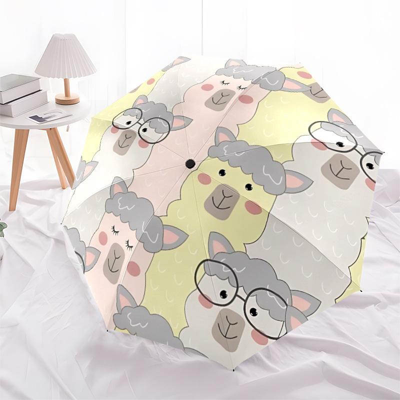 1pc Llama Print Automatic Open/Close Umbrella - Compact Travel Umbrella, Gift for Birthdayyy251208170