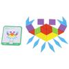 Drewniane Puzzle Układanka Tangram Mozaika Montessori Kształty Kolory