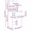 Bedroom Dressing Tables Concrete Grey 80 x 39.6 x 135 cm