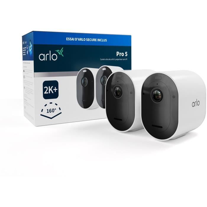 Pack 2 Cameras - ARLO - Pro 5 - Extérieur - Batterie - Vision Nocturne
