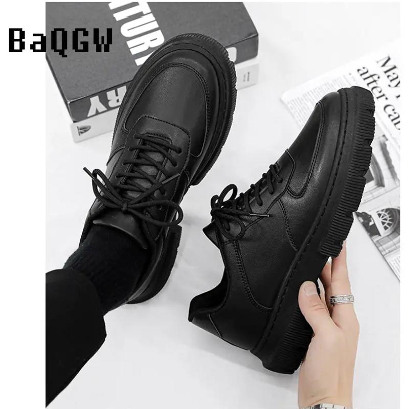 Модные повседневные кожаные туфли — фото 5