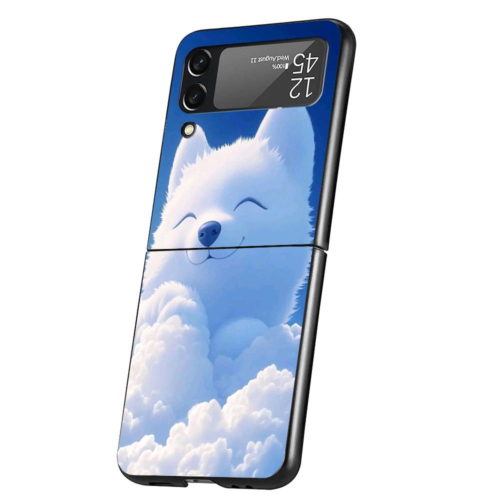 Sunny Clouds Teddy Bear Phone Case For Samsung Galaxy Z Flip 7 6 5 4 3 5G Cover ZFlip7 ZFlip6 ZFlip4 ZFlip5 ZFlip3 Coque Fundas