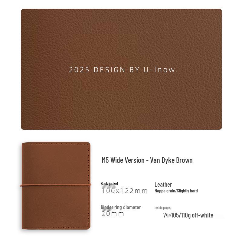 

M5 Metal Ring Binder: Simple Style Journal with Loose-Leaf & Sticky Notes for Students