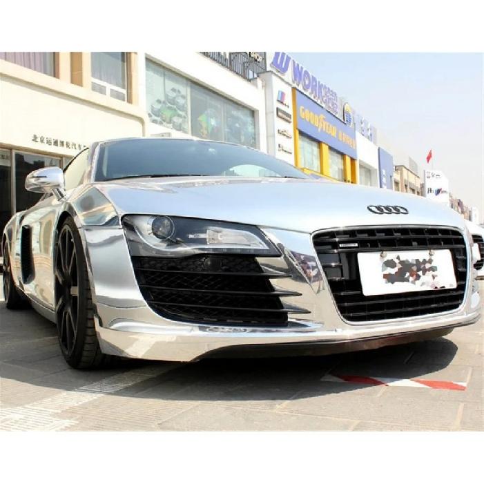 Flexible Gloss Mirror Chrome Silver Vinyl Wrap Film Foil Sticker Bubble Free Car Decal Computer Cover Phone Skin