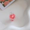 Butterfly Bliss: Pink Heart Mini Claw Clip - Cute & Sweet Qixi Collection