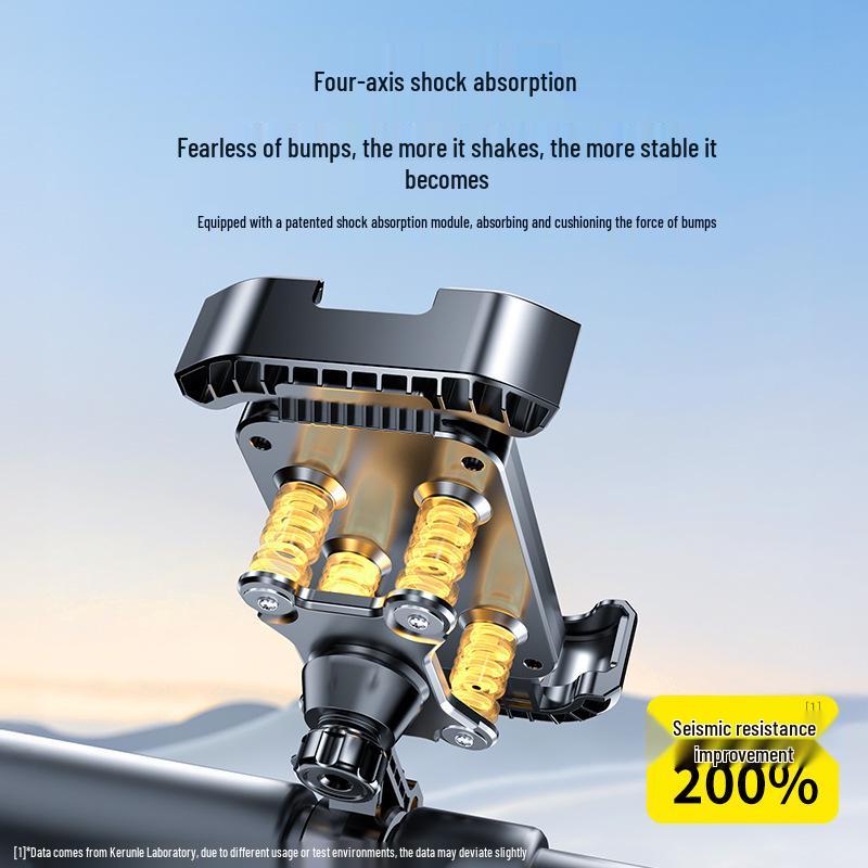 2026 Shockproof Electric Vehicle Phone Mount: Anti-shake Rearview Mirror Style Cycling Bracket