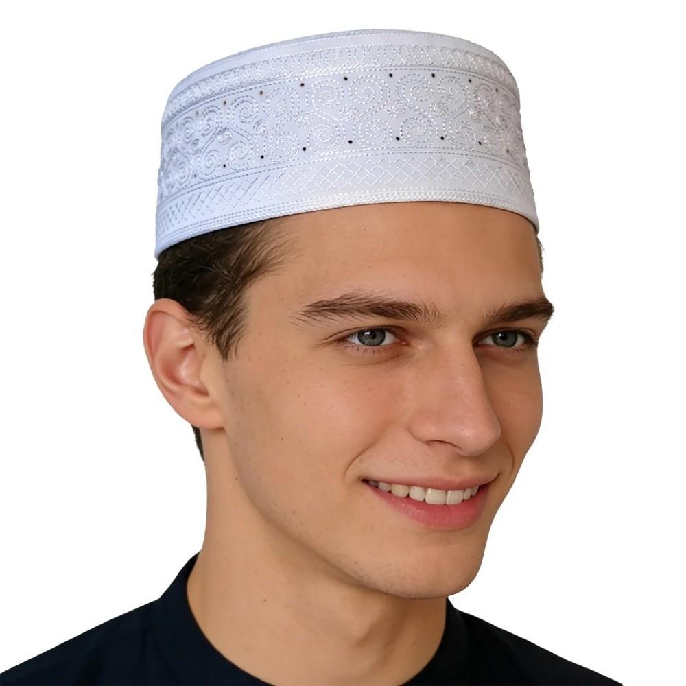 Traditional Muslim Hat Round Embroidery Jewish Hat Cultural Accessory Worshipping Hat  Leisure Wear