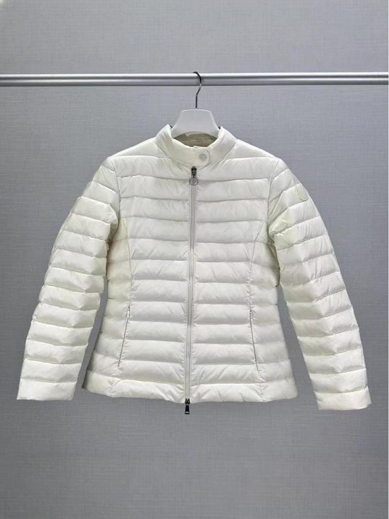 2025 Women's Lightweight Warm White Duck Down Jacket - Autumn/Winter Fashion Casual with Ribbed Stand-Up Collar