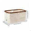 Storage Basket with Bamboo Frame SpaceSaving Foldable Textile Organizer Bin for