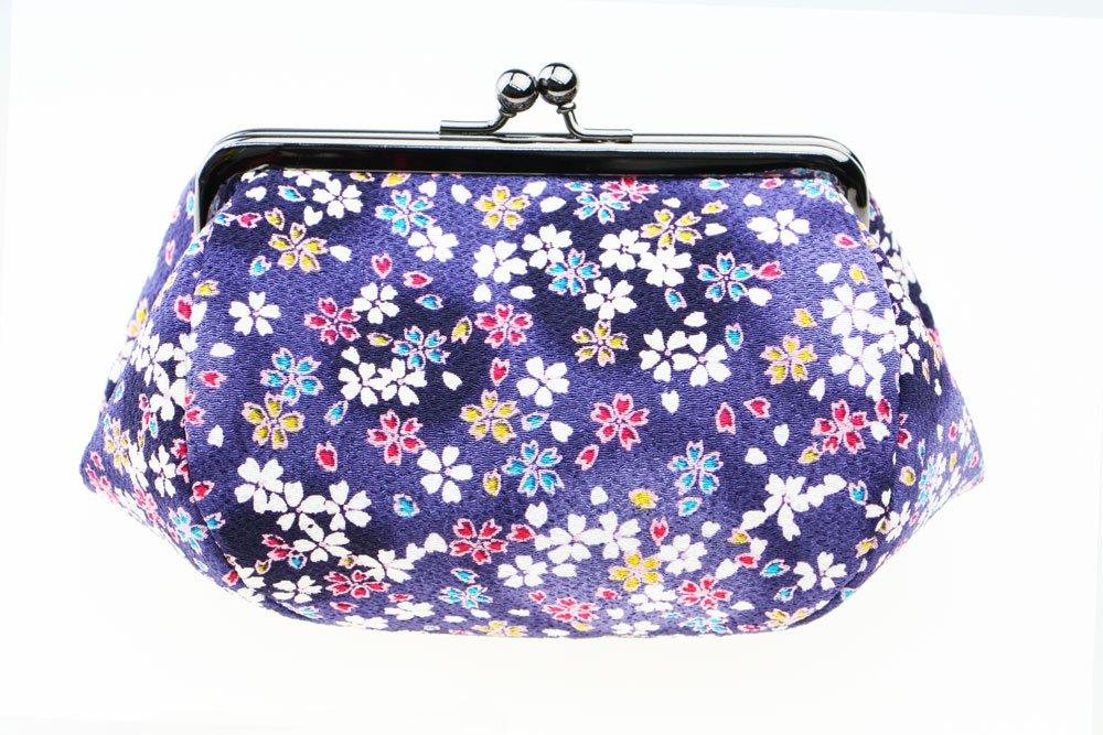 Watona Chirimen Cosmetic Width Star Cherry Blossom Pouch, 10cm-12cm [Mini 3.5 Sun] (13 Design)