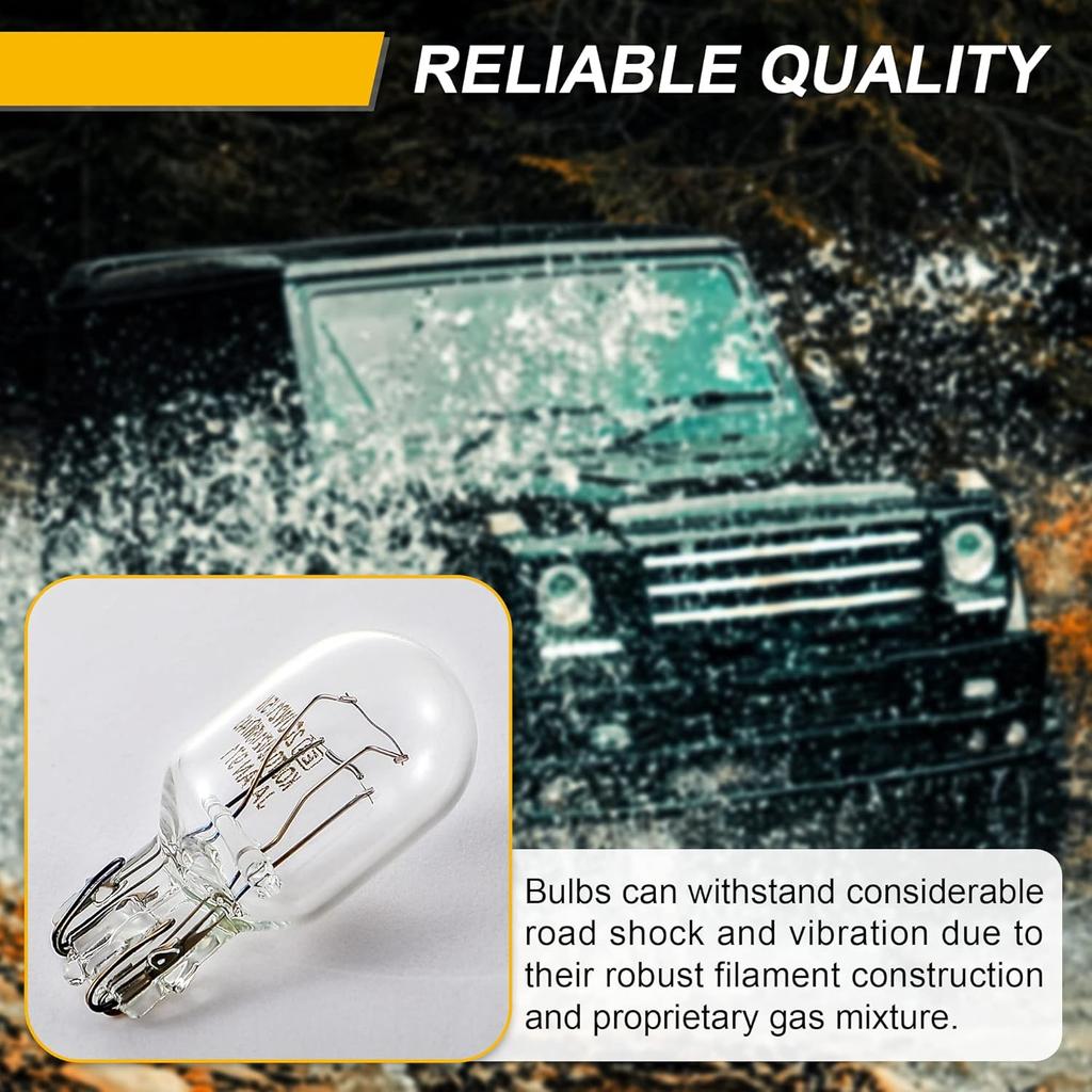 Meonum 10 Pcs 7443 Bulb, T20 1891 7443LL Brake Light Bulb For Daytime Running(DRL), W21/5W Automotive Reverse/Strobe Brake/Tail/Backup/Parking/Tail