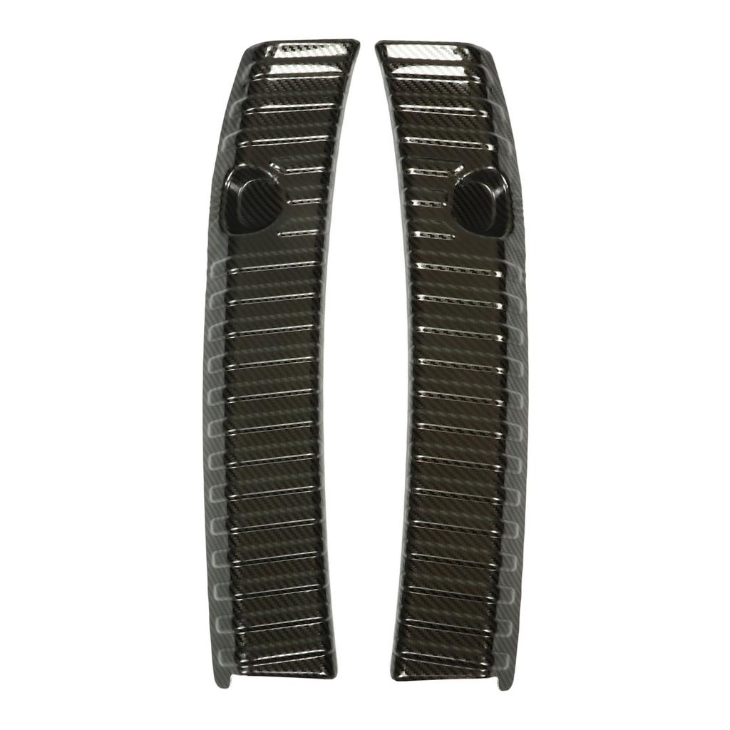 2Pcs Rear Bumper Guard Split Design Stainless Steel Trunk Sill Protector Replacement for Tesla Model Y 2021‑2023 Carbon