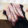 Holiday refreshing simulation silk printing silk scarf small square scarf high-end shawl sunscreen neck scarf headscarf scarf new