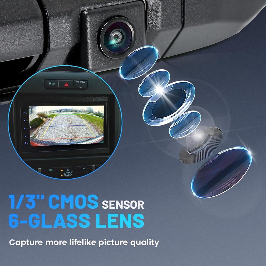 4.3-Inch LCD Rearview Mirror Display and Reversing Camera for 2005-2014 Toyota Tacoma