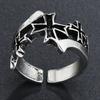 1 STuks Punk Vintage Zwart Grote Open Kruis Ring Voor Vrouwen Feest Sieraden Mannen Trendy Gotisch Goud Zilver Kleur Vinger Ringen Anillo