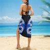 Animal butterfly print beach skirt, multiple ways to wear, cross-over irregular suspenders, seaside sun protection blouse