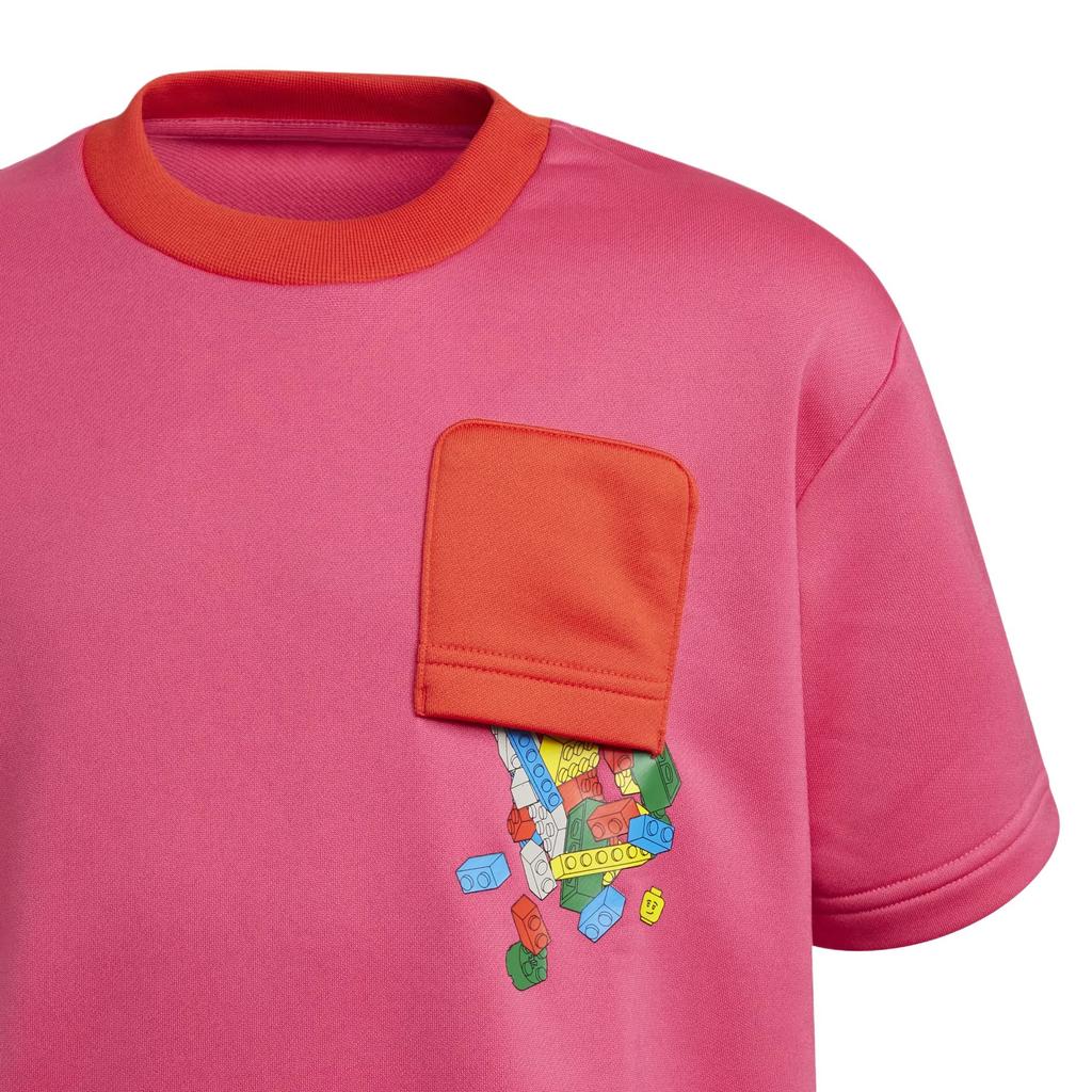 Kids' Adidas X LEGO Kids T-Shirts Crew Neck Moderate Non-Stretch