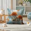 Abstract Rose Flower Pillow Case Silky Elegant Comfort Sofa Bed Invisible Zipper