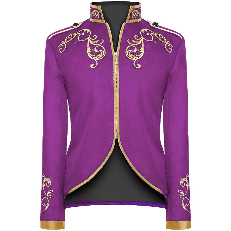 Manzhixin Men's European Court Prince Embroidered Sports Jacket