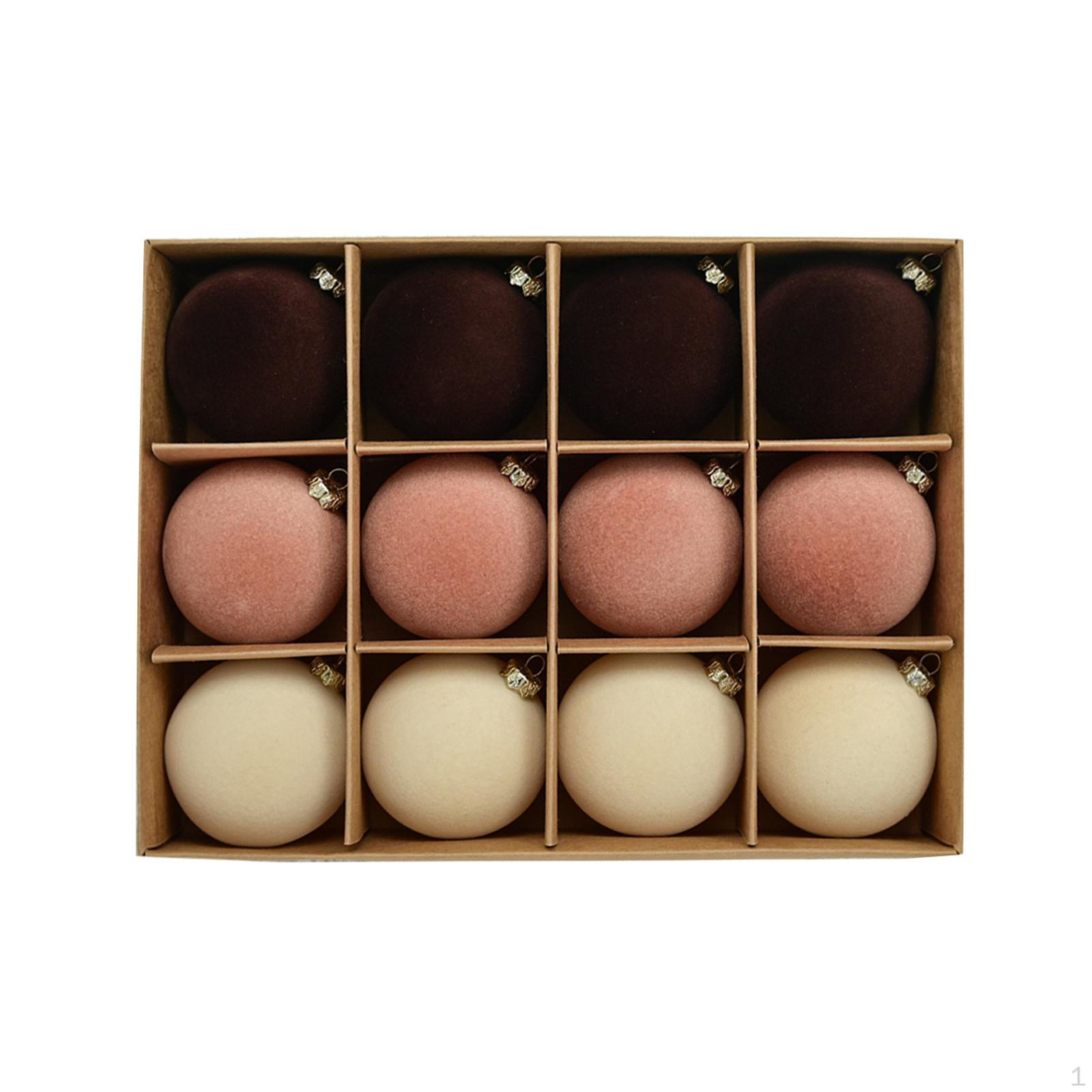 

12 Pcs Christmas Baubles Ornaments, Tree Pendants, Gifts for Birthday, Home, Holiday, Style C