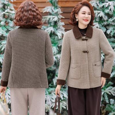 Wool Jacket New Autumn and Winter Lapel Neck Noble Jacket Women's Woolen Coat