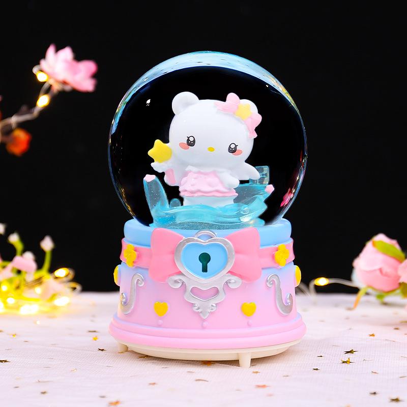 Astronaut Crystal Ball Music Box Ornament - Student Snow Globe Birthday Gift
