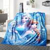 Elsa and Anna Frozen Flannel Blanket Super Soft Warm Cozy Blanket for Sofa Bed Office Travel All‑Season Home Decor Gift