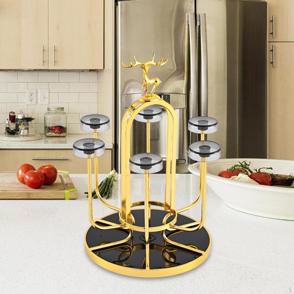 Cup Rack Stand Coffee Mug Holder Nonslip Display Drainer Draining for Drinkware Cafe Shop