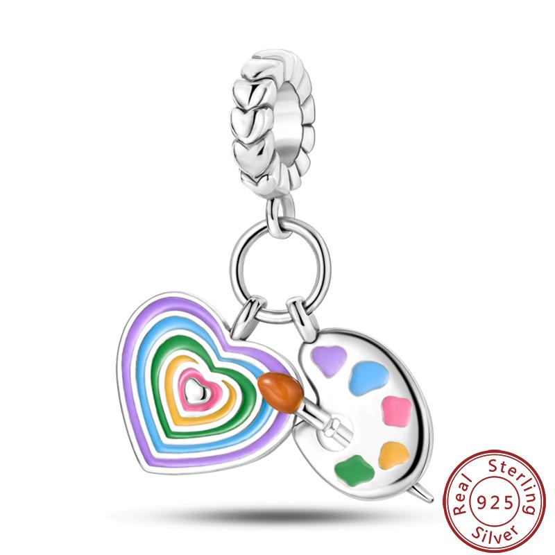 Art Muse Collection Copper Canvas Pigment Art Pieces Charm Bead Charms Bead Charms 3mm Do It Yourself Fine Jewellery Gifts Making