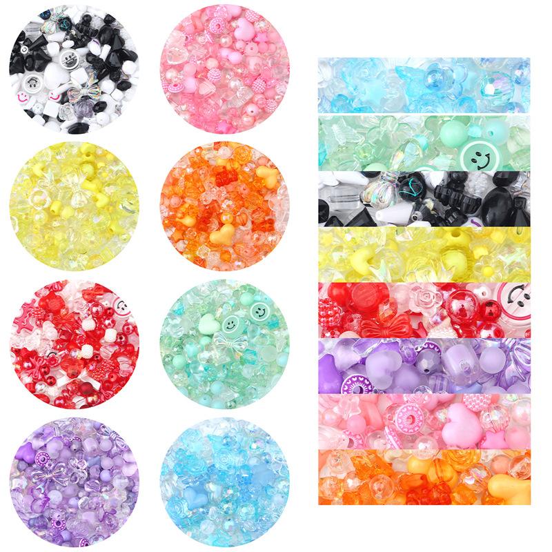 New Mixing Vintage Baroque Acrylic Beads Style Spring Color For Children DIY Handmade Bracelet Jewelry Making Accessories