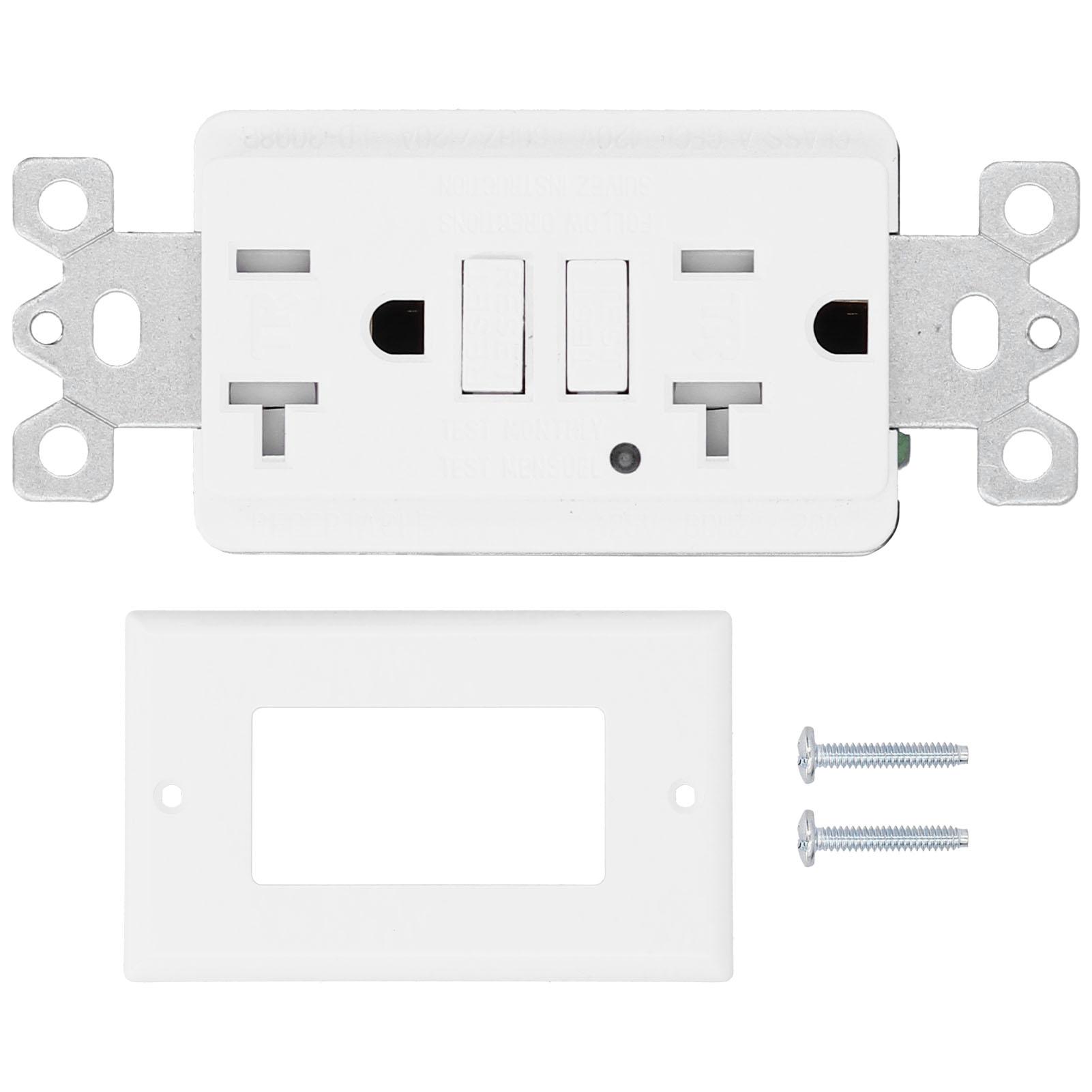 

GFCI Outlet LD3008B ETL Certified ABS Decorative Smart Wall Plates Receptacle AC125V