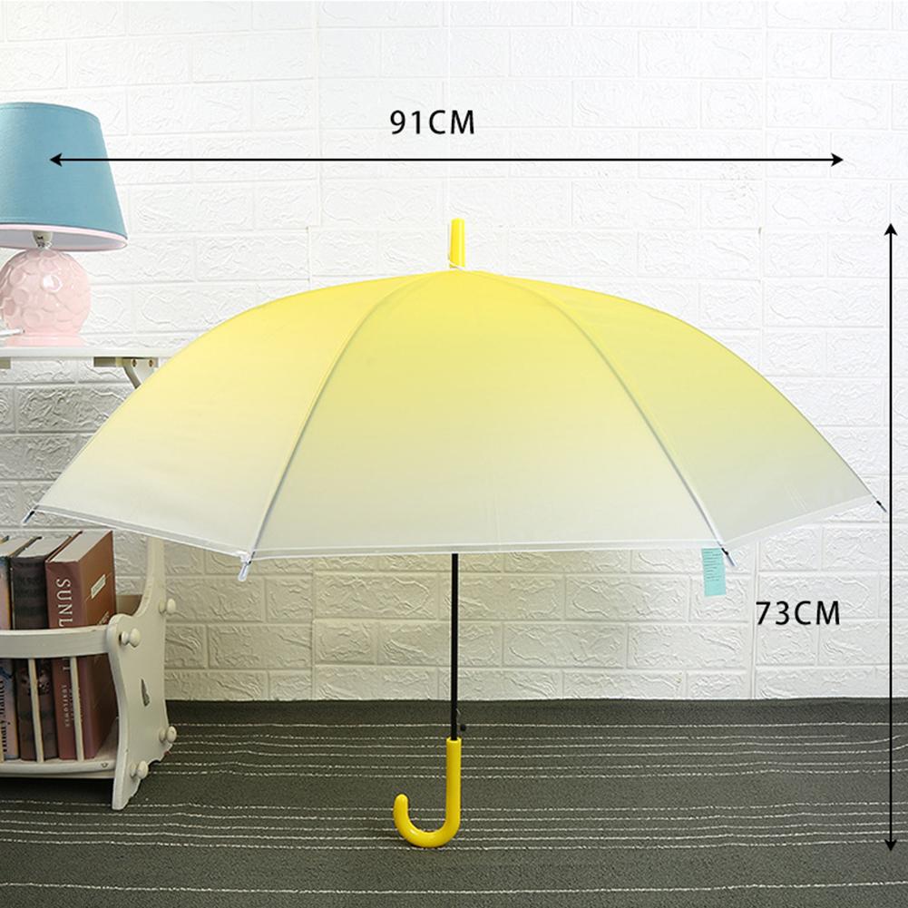 Transparent Color Gradient Umbrellas Strong Waterproof Sunshade Long Handle Large Umbrella for Women Sun Rain UV Umbrella