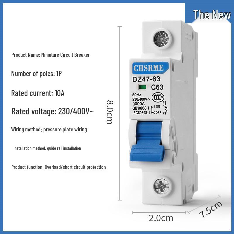 

Мініатюрний автоматичний вимикач MCB 1P 2P 3P 4P DZ47-63