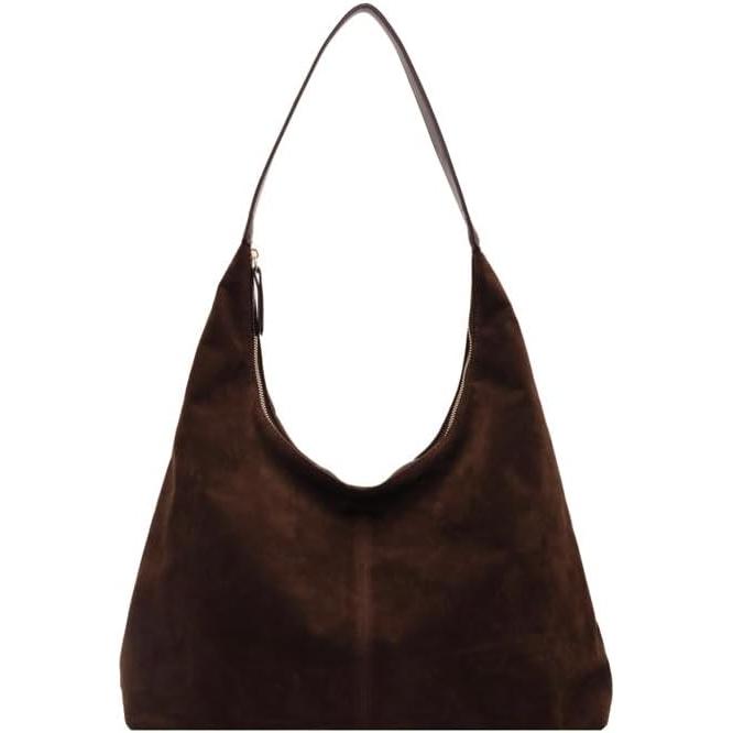 

[Ladfrol] Women s Tote Bag, Large Capacity, Suede Bag, Shoulder Bag, Wallet, Hobo Bag, Ladies, Soft, Large Capacity, Shoulder Bag, Stylish, Faux
