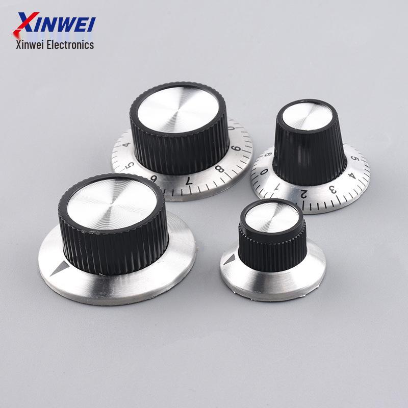 Numbered Scale Metal Face Potentiometer Knobs C1 C2 C3