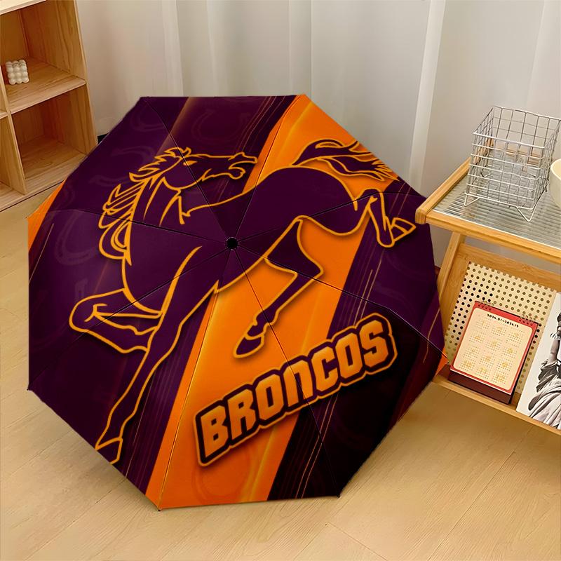 Brisbane Broncos Print Auto 8?Ribs Folding Umbrella Wind Resistant Lightweight Automatic Umbrella For Daily Travel