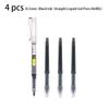 Deli 4pcs/5pcs 0.5mm Quick-drying Black Ink Straight Liquid Gel Pen Refill Stationery Student Supplies Gift Office Supplies