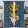 Blackout Kitchen Curtains for Living Room Curtain Van Gogh Home Interior Curtains 2 Pieces Shades Partition Tulle for Bedroom