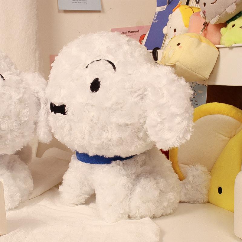 Cute Crayon Little White Dog Doll Plush Toy Pillow Girlfriend Birthday Present Doll