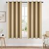 Ready-made Blackout Curtain with Eyelets 140x145cm Beige Set of 2 Pcs