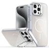 For iPhone 15 Pro Max Case Compatible with MagSafe TPU + Acrylic Gradient Phone Cover with Kickstand