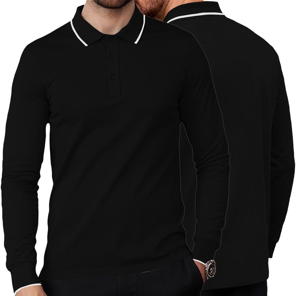 Men's Long Sleeve  Shirt Turn-Down Collar Shirt  Fit  Shirt