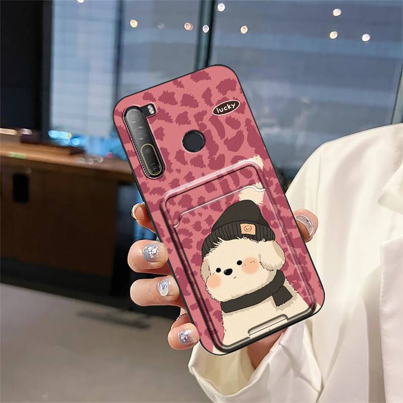 Card bag Cute Phone Case For HTC Desire 20 Pro/D20 Pro Graffiti Soft case Anti-knock Back Cover protective TPU Anti-dust